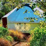 A 21ft Yurt, your very own lounge area nestles into the walled garden. Electricity and real flame fire for warmth and comfort. A perfect place to relax and unwind.